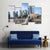 Singapore Skyline And River At Merlion Bay Canvas Wall Art-5 Pop-Gallery Wrap-47" x 32"-Tiaracle