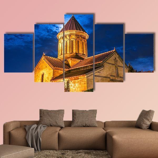 Sioni Cathedral In Georgia Canvas Wall Art-5 Star-Gallery Wrap-62" x 32"-Tiaracle