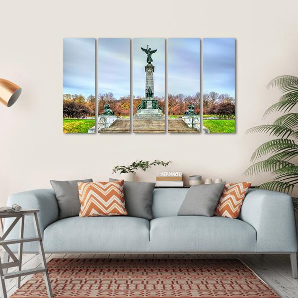 Sir George Etienne Cartier Monument Canvas Wall Art-5 Horizontal-Gallery Wrap-22" x 12"-Tiaracle