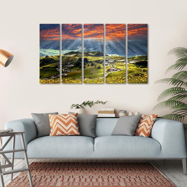 Sixty Stone Mountain Canvas Wall Art-5 Horizontal-Gallery Wrap-22" x 12"-Tiaracle