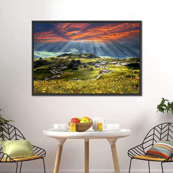 Sixty Stone Mountain Canvas Wall Art-1 Piece-Floating Frame-24" x 16"-Tiaracle