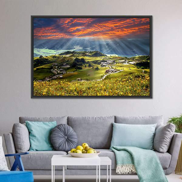 Sixty Stone Mountain Panoramic Canvas Wall Art-1 Piece-36" x 12"-Tiaracle