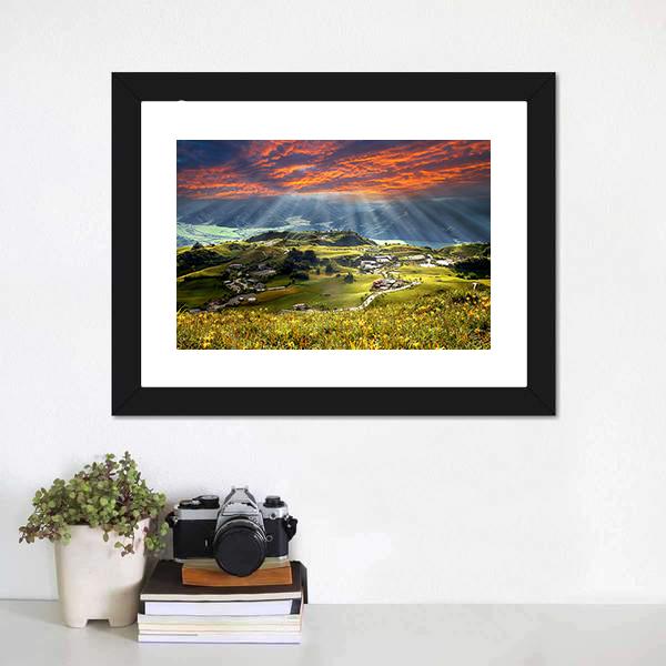 Sixty Stone Mountain Panoramic Canvas Wall Art-1 Piece-36" x 12"-Tiaracle