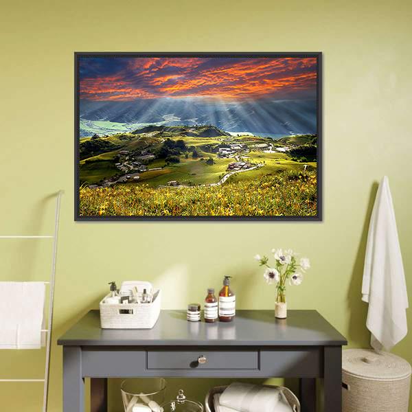 Sixty Stone Mountain Panoramic Canvas Wall Art-1 Piece-36" x 12"-Tiaracle