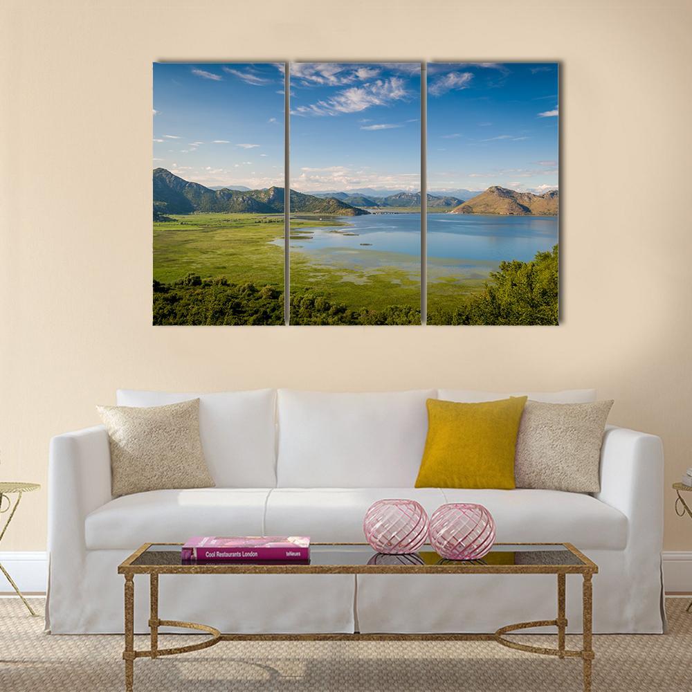 Skadar Lake In Montenegro Canvas Wall Art-3 Horizontal-Gallery Wrap-37" x 24"-Tiaracle