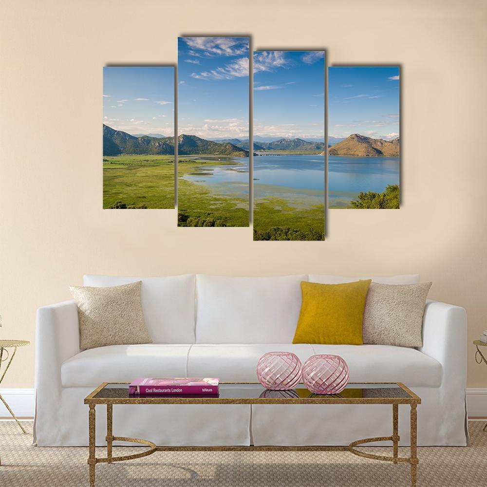 Skadar Lake In Montenegro Canvas Wall Art-4 Pop-Gallery Wrap-50" x 32"-Tiaracle