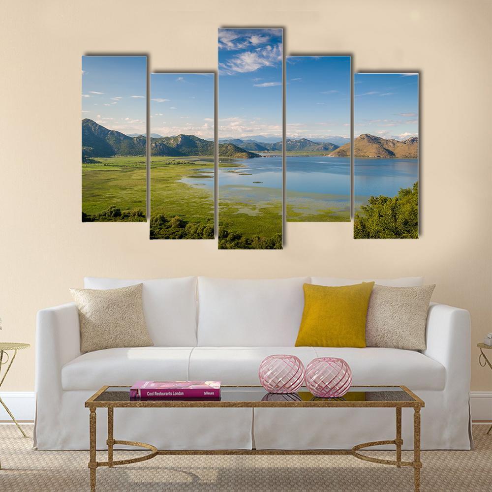 Skadar Lake In Montenegro Canvas Wall Art-5 Pop-Gallery Wrap-47" x 32"-Tiaracle