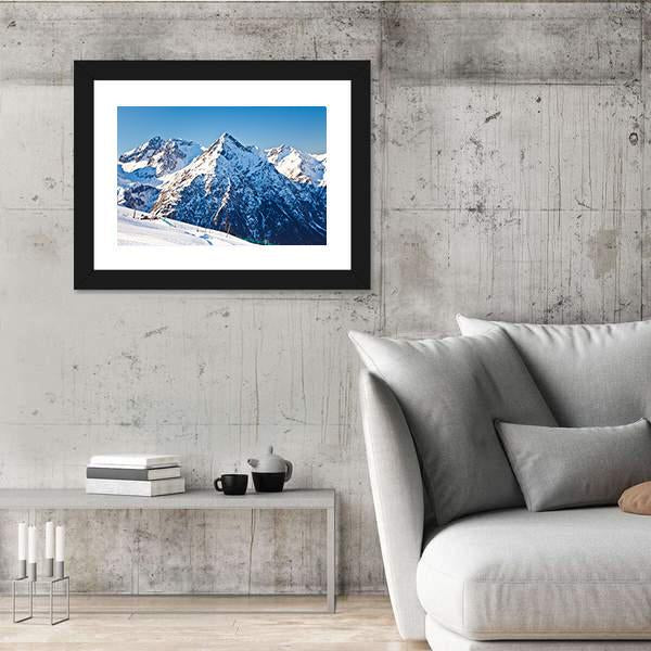 Ski Resort &amp; French Alps Canvas Wall Art-3 Horizontal-Gallery Wrap-25" x 16"-Tiaracle