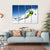 Skier In Mountains Canvas Wall Art-1 Piece-Gallery Wrap-36" x 24"-Tiaracle