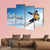 Skier In Mountains Canvas Wall Art-4 Pop-Gallery Wrap-50" x 32"-Tiaracle