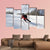 Skier Skiing Downhill Canvas Wall Art-5 Pop-Gallery Wrap-47" x 32"-Tiaracle