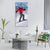 Skier Skiing In Snow Vertical Canvas Wall Art-3 Vertical-Gallery Wrap-12" x 25"-Tiaracle