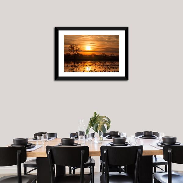 Sky Over Sea At Sunset Canvas Wall Art-3 Horizontal-Gallery Wrap-25" x 16"-Tiaracle