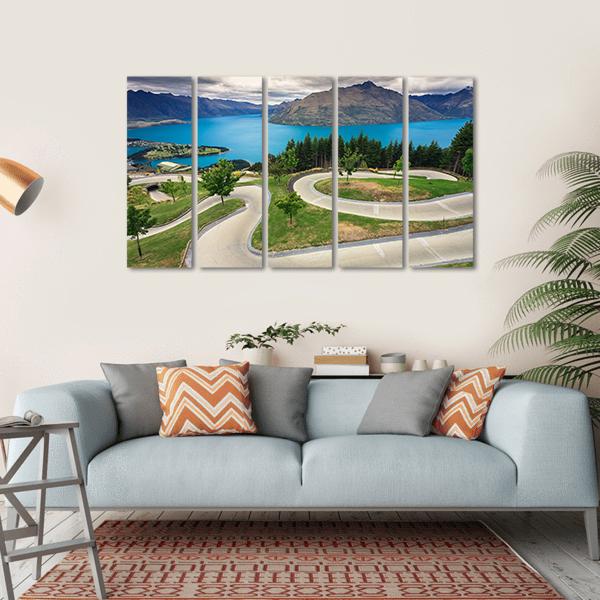 Skyline Luge Queenstown Canvas Wall Art-5 Horizontal-Gallery Wrap-22" x 12"-Tiaracle