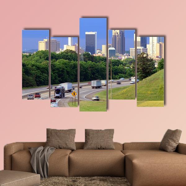 Skyline Of Alabama Canvas Wall Art-5 Pop-Gallery Wrap-47" x 32"-Tiaracle