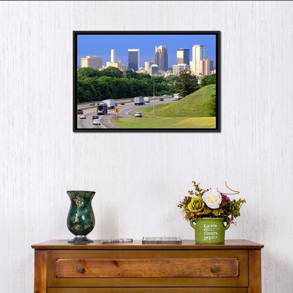 Skyline Of Alabama Panoramic Canvas Wall Art-1 Piece-36" x 12"-Tiaracle