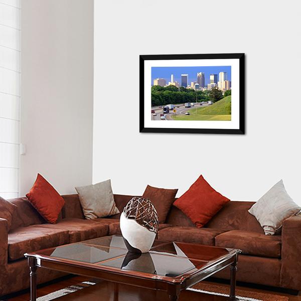 Skyline Of Alabama Panoramic Canvas Wall Art-1 Piece-36" x 12"-Tiaracle