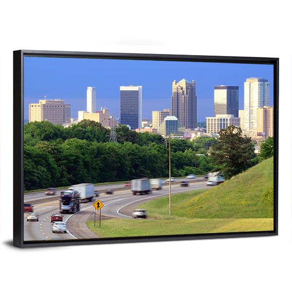Skyline Of Alabama Panoramic Canvas Wall Art-1 Piece-36" x 12"-Tiaracle