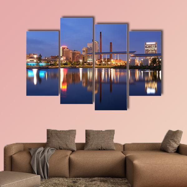 Skyline Of Birmingham Alabama From Railroad Park Canvas Wall Art-4 Pop-Gallery Wrap-50" x 32"-Tiaracle