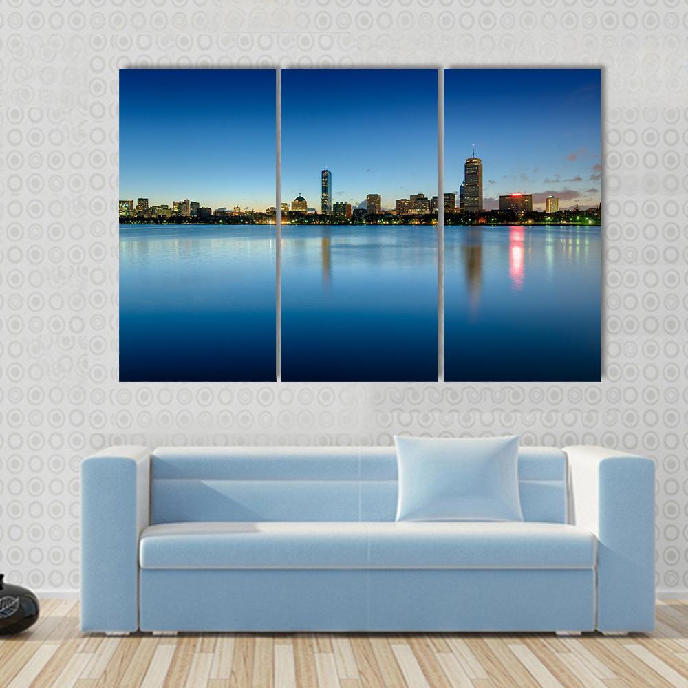 Skyline Of Boston's Back Bay Area Canvas Wall Art-3 Horizontal-Gallery Wrap-37" x 24"-Tiaracle