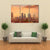 Skyline Of Frankfurt At Sunset Canvas Wall Art-5 Pop-Gallery Wrap-47" x 32"-Tiaracle