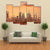 Skyline Of Frankfurt At Sunset Canvas Wall Art-5 Pop-Gallery Wrap-47" x 32"-Tiaracle