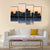 Skyline Of Miami Beach At Sunset Canvas Wall Art-4 Pop-Gallery Wrap-50" x 32"-Tiaracle
