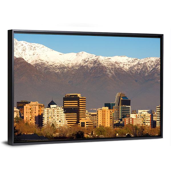 Skyline Of Providencia District In Santiago De Chile Canvas Wall Art-3 Horizontal-Gallery Wrap-25" x 16"-Tiaracle
