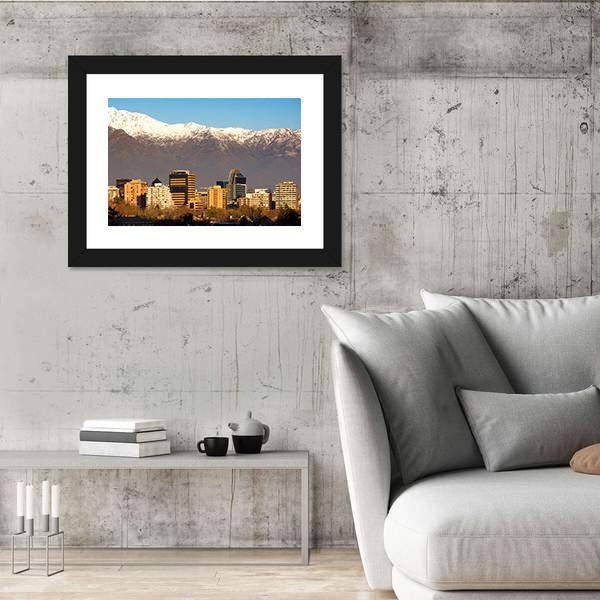 Skyline Of Providencia District In Santiago De Chile Canvas Wall Art-3 Horizontal-Gallery Wrap-25" x 16"-Tiaracle