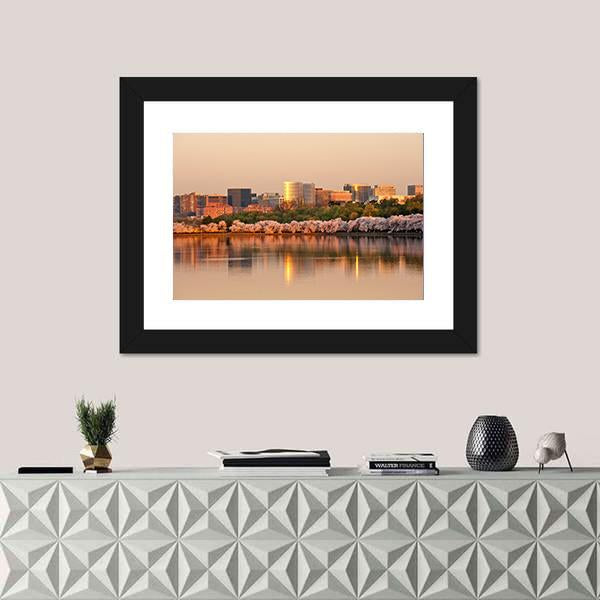 Skyscrapers Of Rosslyn Canvas Wall Art-1 Piece-Framed Print-20" x 16"-Tiaracle