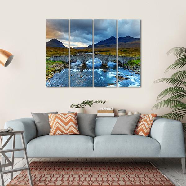 Sligachan Glen With Marsco Mountain Canvas Wall Art-4 Horizontal-Gallery Wrap-34" x 24"-Tiaracle