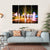 Small Fountain On A Summer Night Canvas Wall Art-4 Horizontal-Gallery Wrap-34" x 24"-Tiaracle