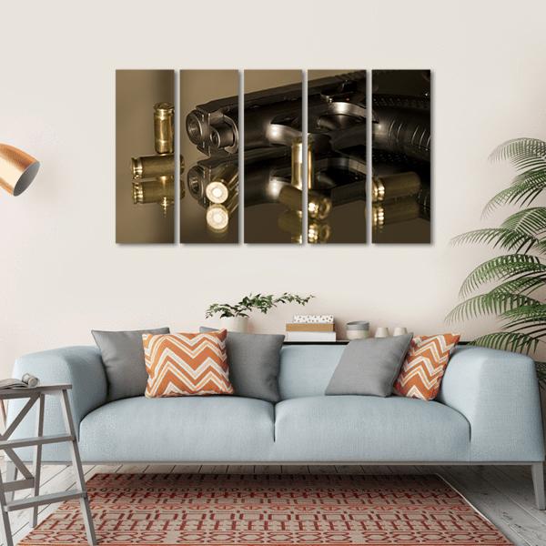 Small Gas Pistols For Self Defense Canvas Wall Art-5 Horizontal-Gallery Wrap-22" x 12"-Tiaracle