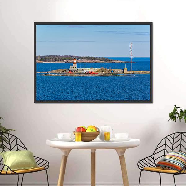 Small Island Harmaja Canvas Wall Art-3 Horizontal-Gallery Wrap-25" x 16"-Tiaracle