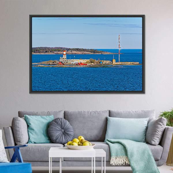 Small Island Harmaja Canvas Wall Art-3 Horizontal-Gallery Wrap-25" x 16"-Tiaracle