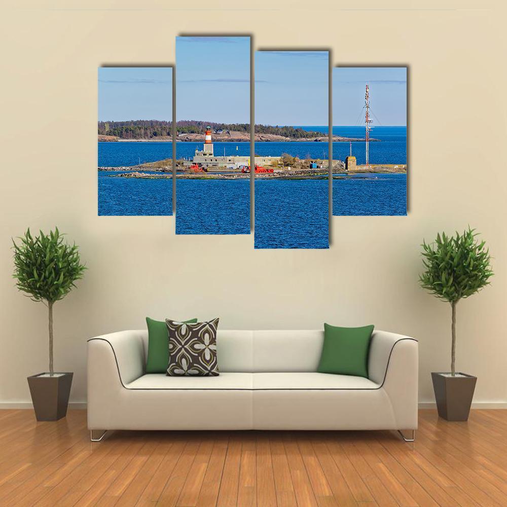 Small Island Harmaja Canvas Wall Art-4 Pop-Gallery Wrap-50" x 32"-Tiaracle