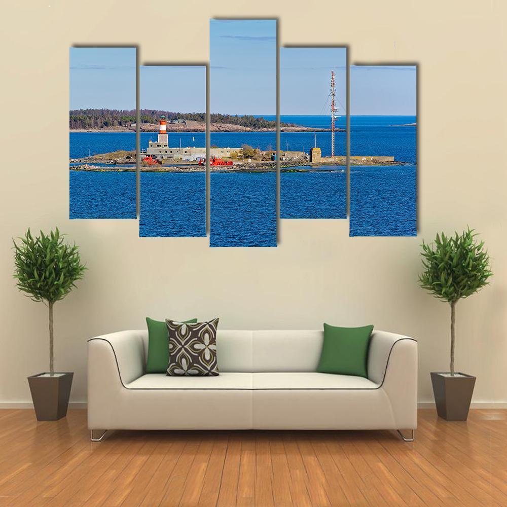 Small Island Harmaja Canvas Wall Art-5 Pop-Gallery Wrap-47" x 32"-Tiaracle