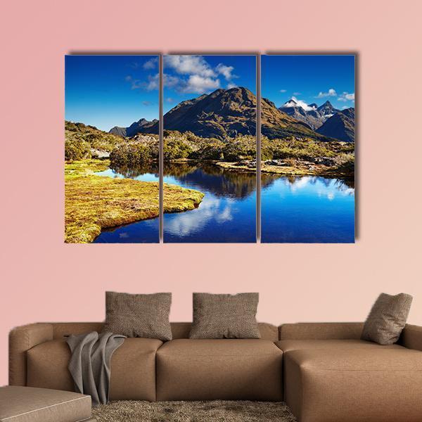 Small Lake At The Key Summit In New Zealand Canvas Wall Art-3 Horizontal-Gallery Wrap-37" x 24"-Tiaracle