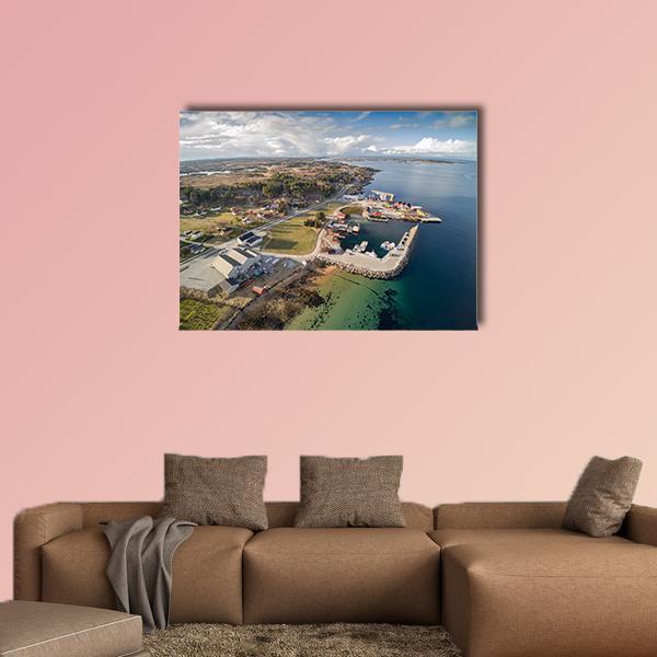 Small Norwegian Island Canvas Wall Art-1 Piece-Gallery Wrap-48" x 32"-Tiaracle