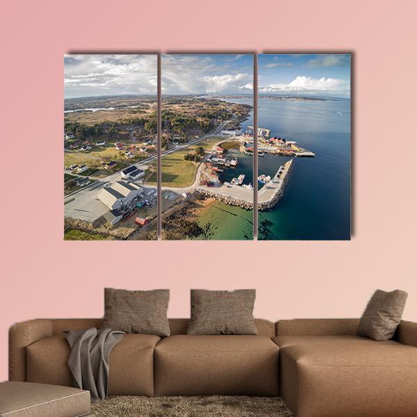 Small Norwegian Island Canvas Wall Art-3 Horizontal-Gallery Wrap-25" x 16"-Tiaracle