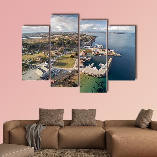 Small Norwegian Island Canvas Wall Art-4 Pop-Gallery Wrap-50" x 32"-Tiaracle
