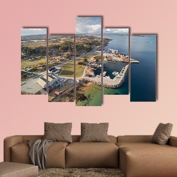 Small Norwegian Island Canvas Wall Art-5 Pop-Gallery Wrap-47" x 32"-Tiaracle