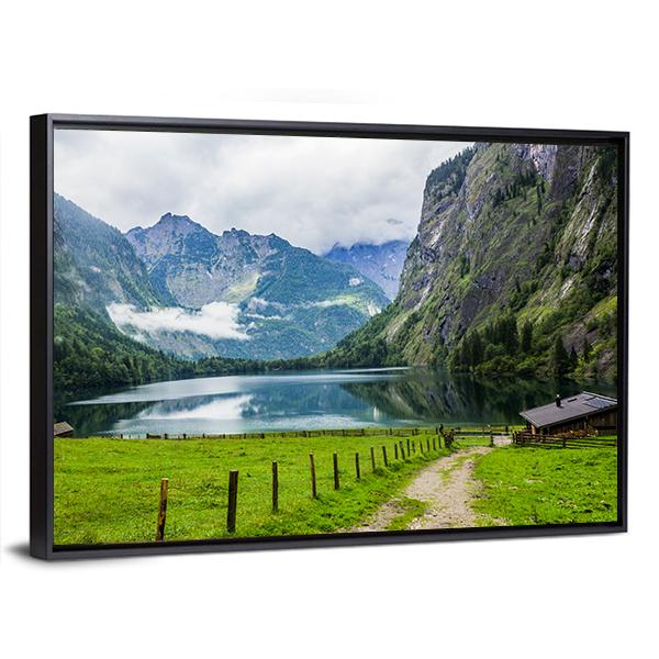 Small Restaurant In The Mountains Canvas Wall Art-3 Horizontal-Gallery Wrap-25" x 16"-Tiaracle