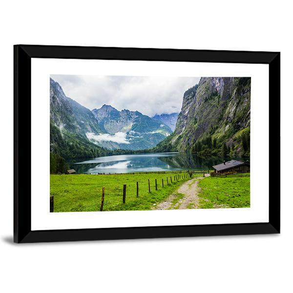 Small Restaurant In The Mountains Canvas Wall Art-3 Horizontal-Gallery Wrap-25" x 16"-Tiaracle