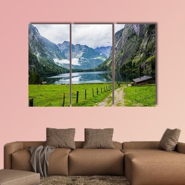Small Restaurant In The Mountains Canvas Wall Art-3 Horizontal-Gallery Wrap-25" x 16"-Tiaracle