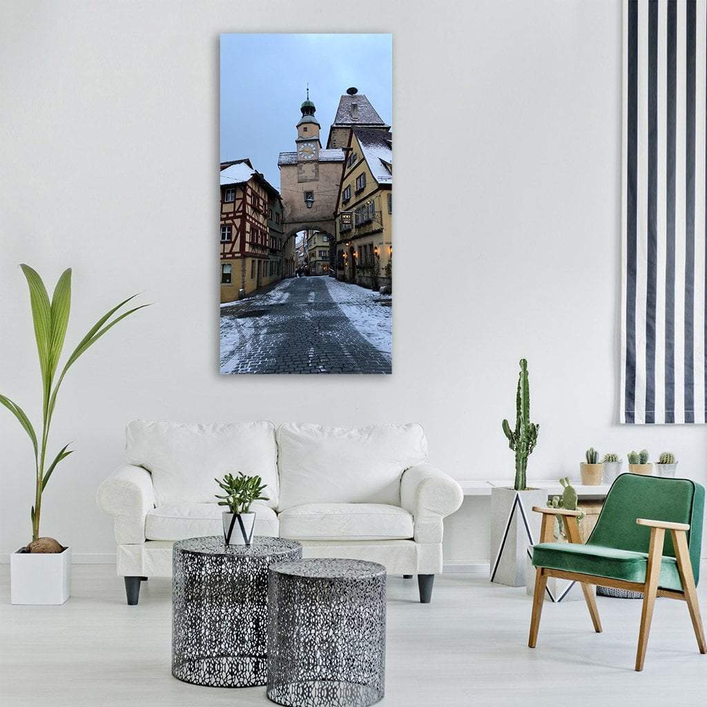 Small Town In Germany Vertical Canvas Wall Art-1 Vertical-Gallery Wrap-12" x 24"-Tiaracle