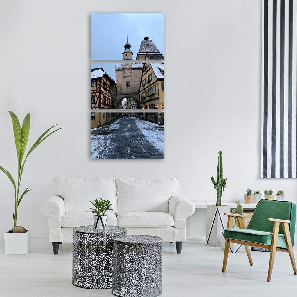 Small Town In Germany Vertical Canvas Wall Art-3 Vertical-Gallery Wrap-12" x 25"-Tiaracle