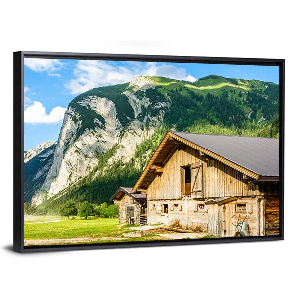 Small Valley Engalm Canvas Wall Art-3 Horizontal-Gallery Wrap-25" x 16"-Tiaracle