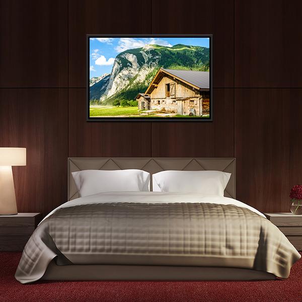 Small Valley Engalm Canvas Wall Art-3 Horizontal-Gallery Wrap-25" x 16"-Tiaracle