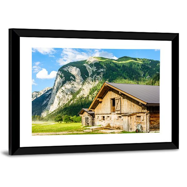 Small Valley Engalm Canvas Wall Art-3 Horizontal-Gallery Wrap-25" x 16"-Tiaracle